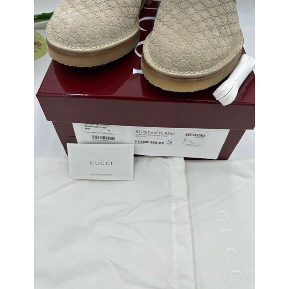 Men\'s Gucci, GG embossed desert boots size 10 made in Italy main image 8